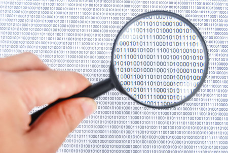 Magnifier on binary code page