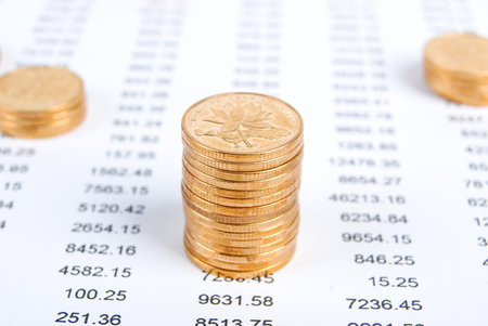 Coin on financial data