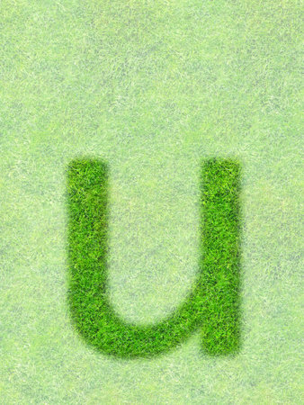 Grass letterの写真素材