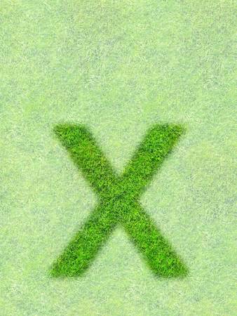 Grass letterの写真素材