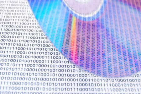 DVD on binary codeの写真素材