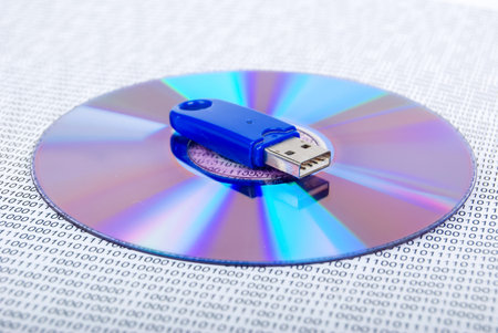 USB disk with DVD on binary code