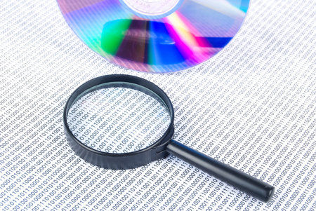Magnifying glass with DVD