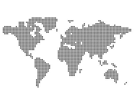 Pixel world mapの写真素材