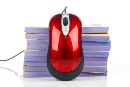 Red mouse with accountsの写真素材