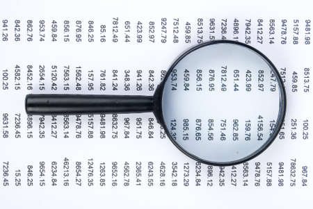 Magnifier and financial pageの写真素材