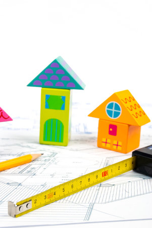 Planning new family houseの写真素材