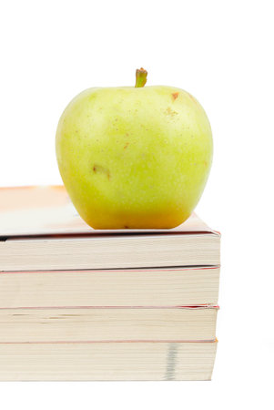 Pear and bookの写真素材