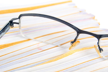 Glasses and document