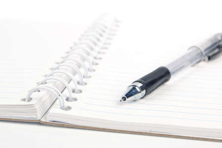 Notepad and penの写真素材