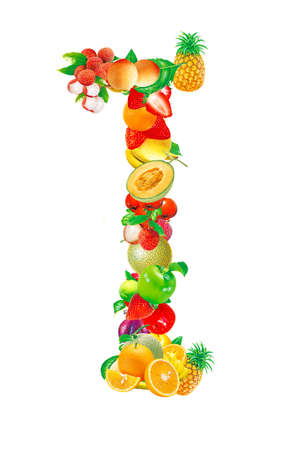 Fruit letterの写真素材