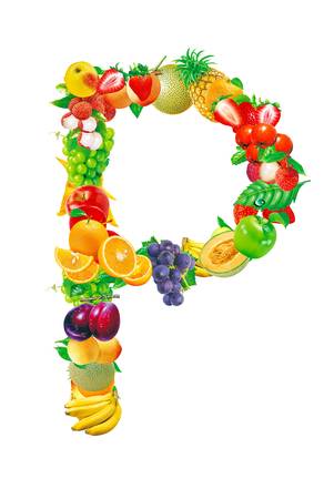 Fruit letterの写真素材