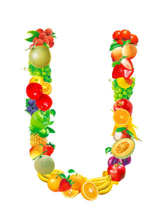 Fruit letterの写真素材