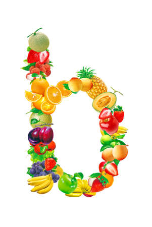 Fruit letterの写真素材