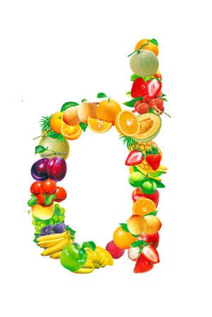 Fruit letterの写真素材