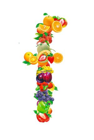 Fruit letterの写真素材