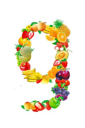 Fruit letterの写真素材