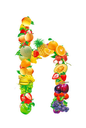 Fruit letterの写真素材