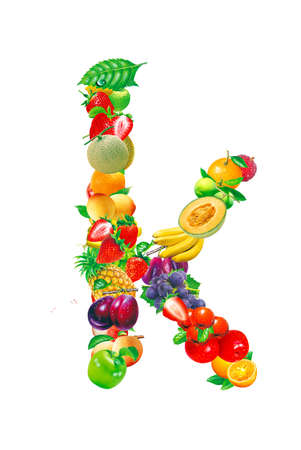 Fruit letterの写真素材