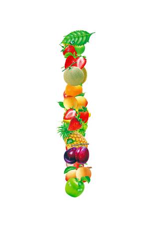 Fruit letterの写真素材
