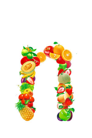 Fruit letterの写真素材