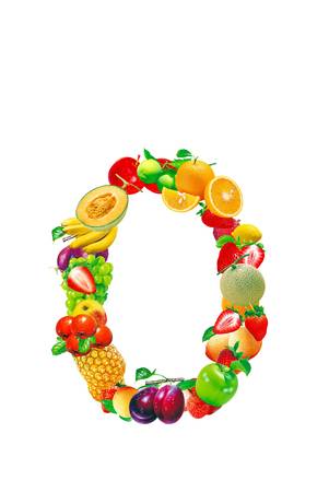 Fruit letterの写真素材