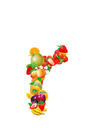 Fruit letterの写真素材