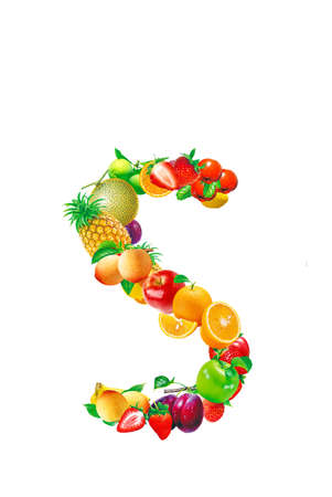 Fruit letterの写真素材