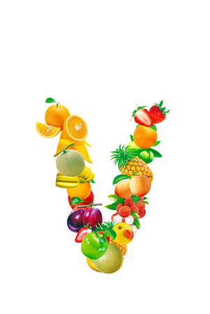 Fruit letterの写真素材