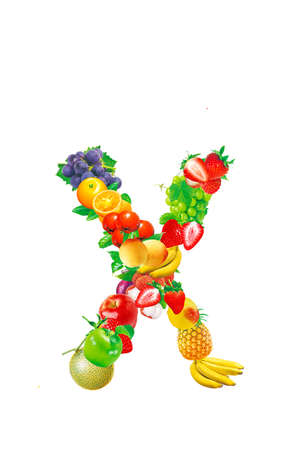 Fruit letterの写真素材