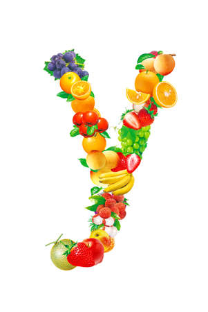 Fruit letterの写真素材