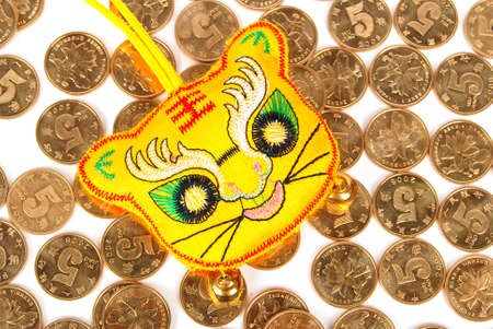 Sachet on coinの写真素材