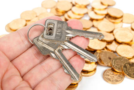Key and coinの写真素材