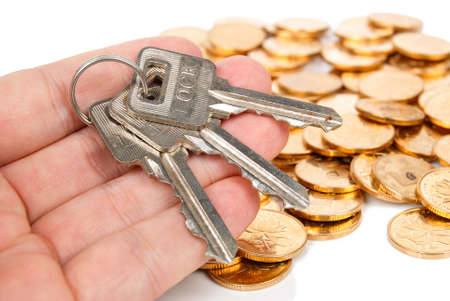 Key and coinの写真素材