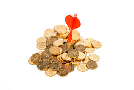 Dart with coinの写真素材