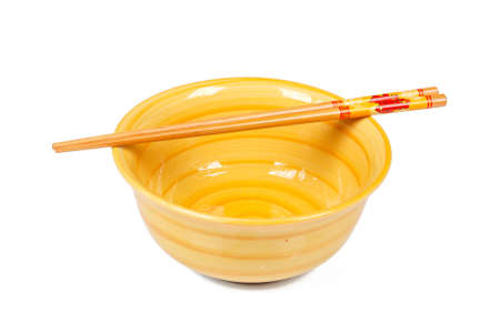 A bowl and chopstickの写真素材