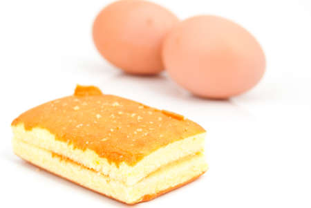 Cake and eggの写真素材