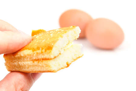 Cake and eggの写真素材