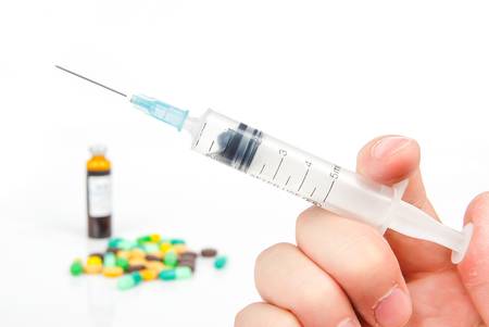 Syringe and medicineの写真素材