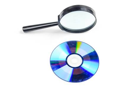 Magnifier and DVDの写真素材