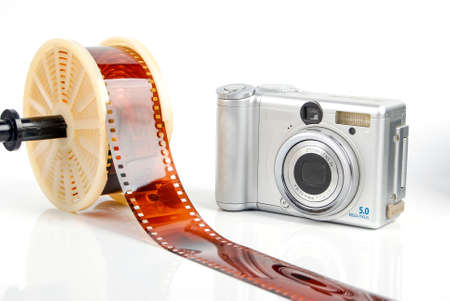 Film and digital cameraの写真素材