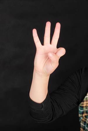 Hand signの写真素材