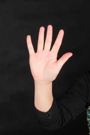 Hand signの写真素材