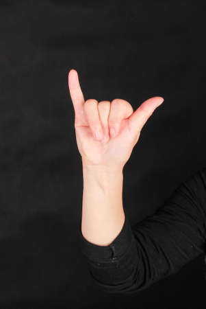 Hand signの写真素材