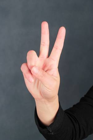 Hand signの写真素材