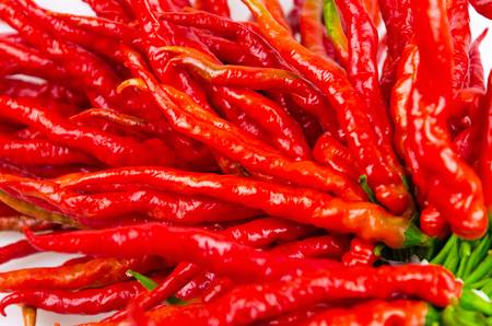 red chilli peppersの写真素材