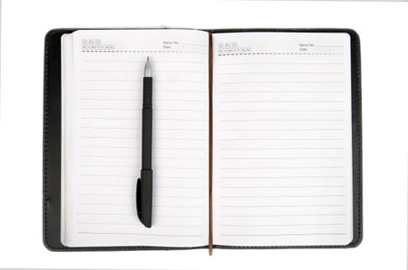 notebook with pen