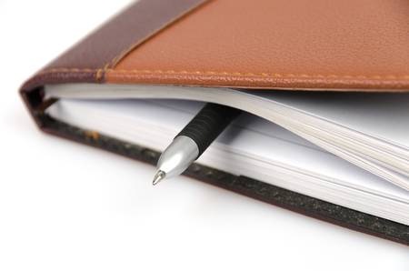 notebook with penの写真素材