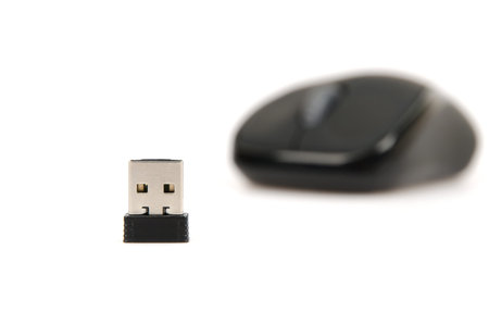 Wireless computer mouse isolated on white background