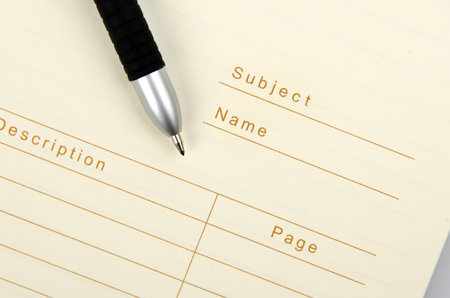 Notepad and pen